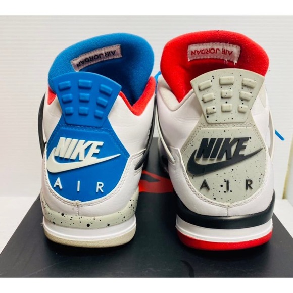 Nike Air Jordan 4 Retro What The Blue Red Sneakers Size Men’s 10